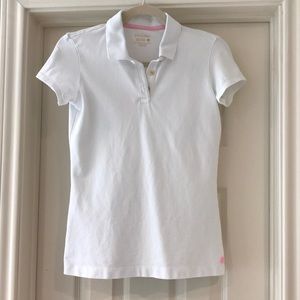 EUC Luxletic. Golf polo. Gold buttons.